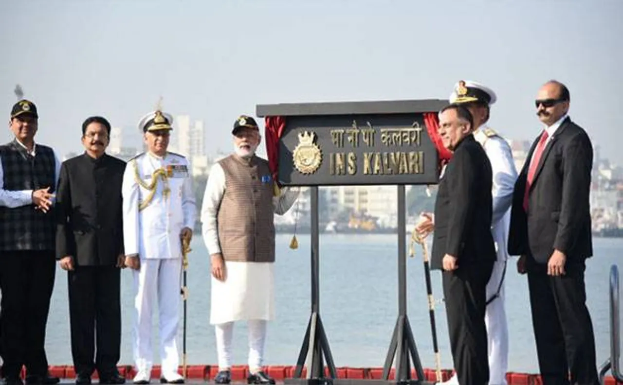 INS कलवरी राष्ट्र को समर्पित, मोदी बोले- यह है 'मेक इन इंडिया' का बड़ा उदाहरण