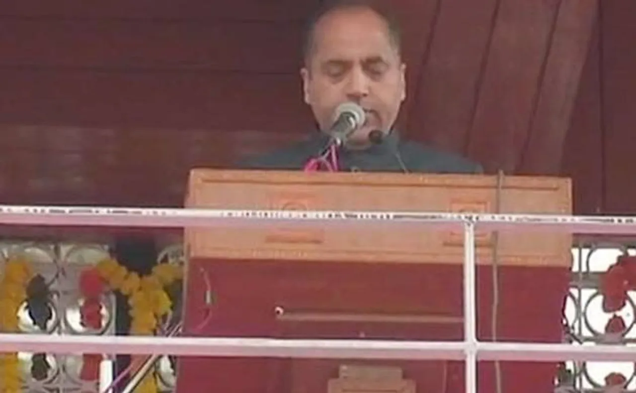 जयराम ठाकुर बने हिमाचल के 14वें मुख्यमंत्री, दो मंत्रियों ने ली संस्‍कृत में शपथ