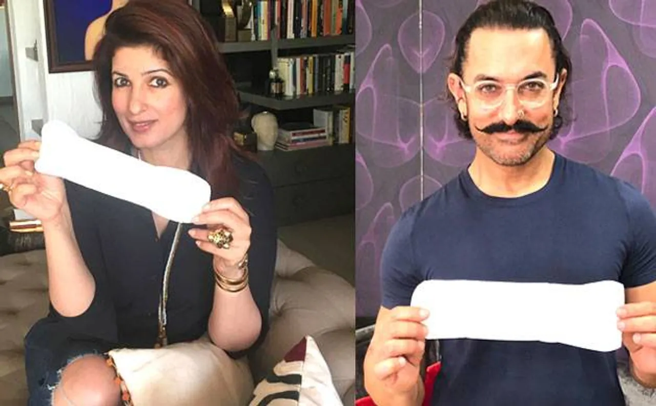 पैडमैन: अक्षय कुमार-ट्विंकल खन्ना ने हाथ में सैनिटरी पैड लेकर पोस्ट की फोटो, इन हस्तियों को दिया चैलेंज