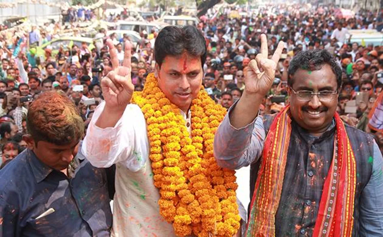 त्रिपुरा चुनावः नई सरकार बनाने की कोशिश शुरू, बिप्लब बन सकते हैं मुख्यमंत्री
