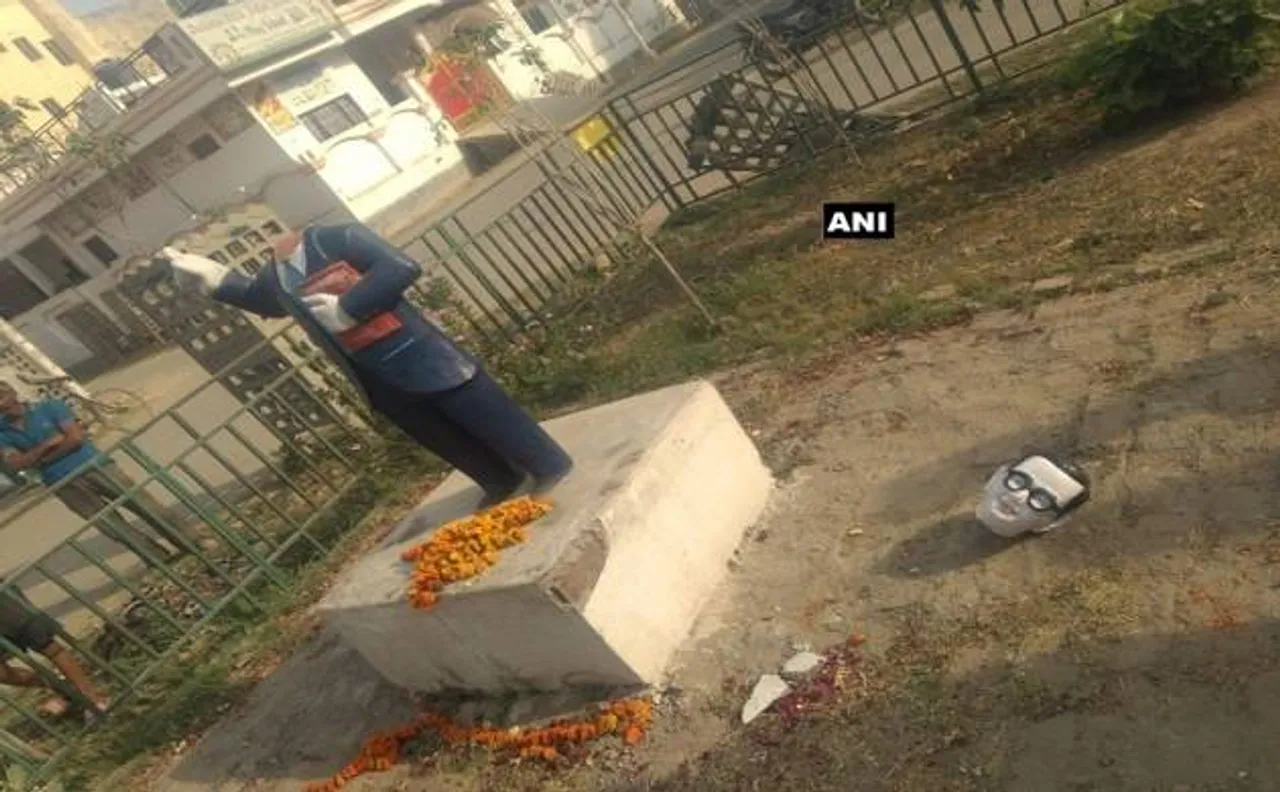 उत्तर प्रदेश: अब इलाहाबाद में तोड़ी गई बाबा साहेब अंबेडकर की मूर्ति, नहीं थम रहा सिलसिला