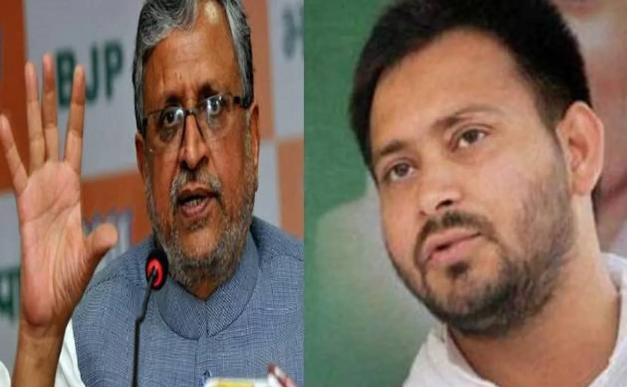 तेजस्वी के बिगड़े बोल, डिप्टी सीएम सुशील मोदी को बताया 'फरेबी' और 'दोगला'