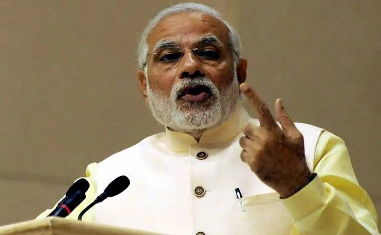 पीएम नरेंद्र मोदी ने मंच से भरी चुनावी हुंकार, कहा- कांग्रेस ने रोका विकास