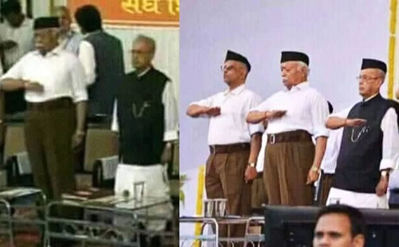 प्रणब मुखर्जी की फेक फोटो पर RSS का बयान, कहा- बांटने की राजनीति करने वालों की करतूत