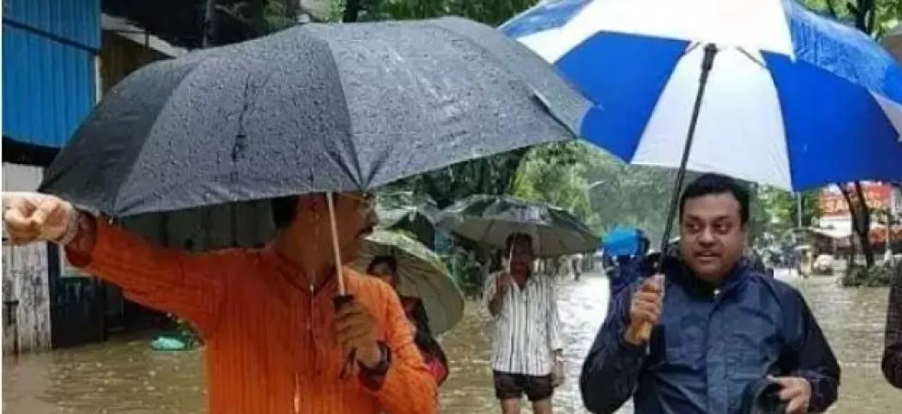 पानी में डूबी मुंबई, रेल-विमान सेवा पर असर, कुछ यूं नजर आए BJP प्रवक्ता