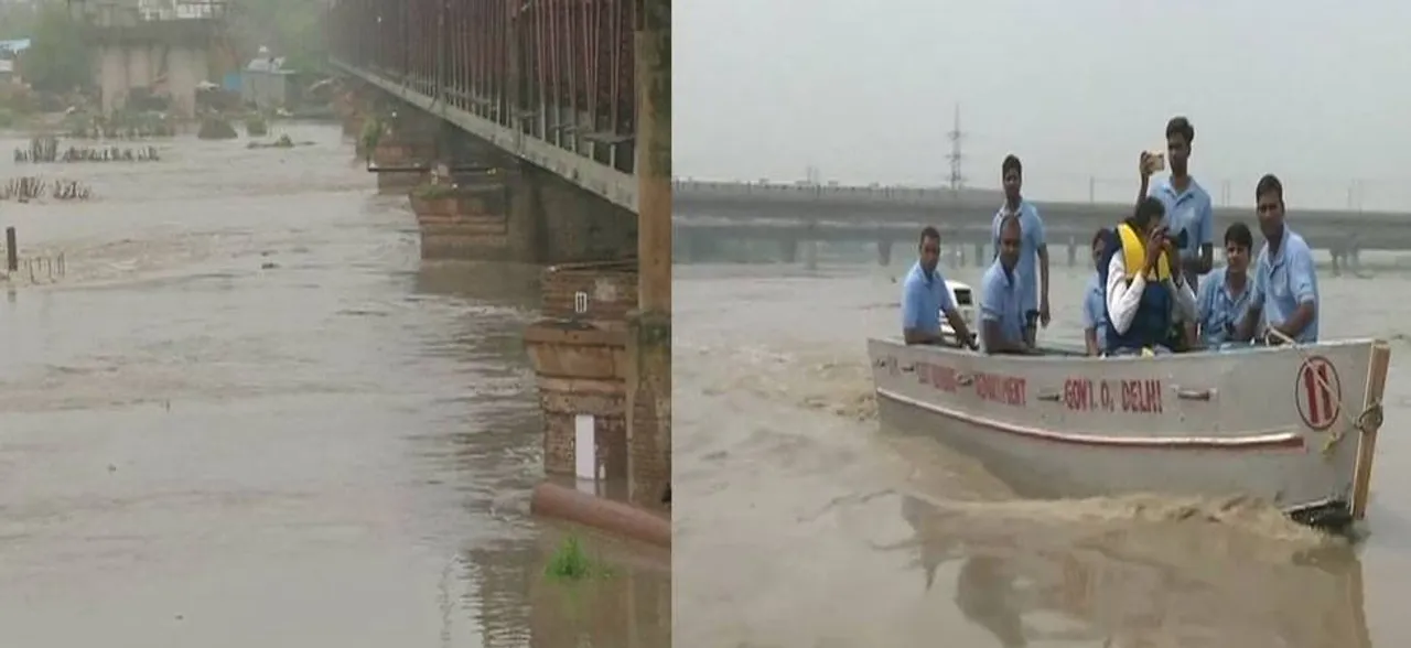 दिल्ली में यमुना खतरे के निशान से ऊपर, निचले इलाकों के लोगों सुरक्षित जगहों पर ले जाने का काम जारी