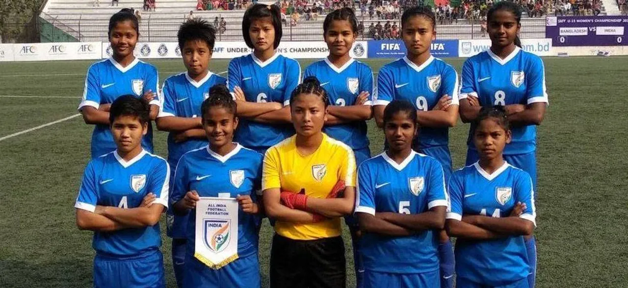 महिला फुटबाल : सैफ अंडर-15 चैम्पियनशिप के सेमीफाइनल में भारत