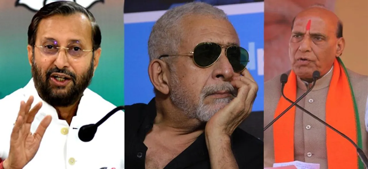 नसीरुद्दीन शाह के बयान पर राजनाथ और जावड़ेकर का जवाब, दुनिया में भारत सबसे सहिष्णु मुल्क