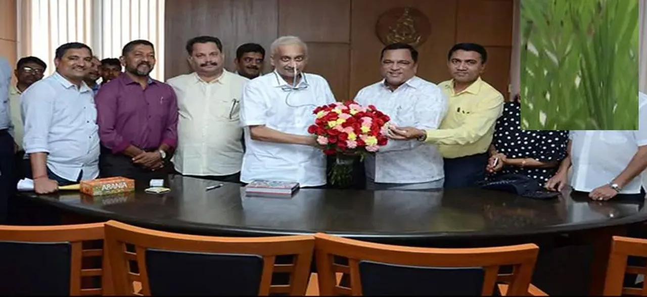 ड्रिप लगाकर सचिवालय पहुंचे मनोहर पर्रिकर, बीजेपी कांग्रेस पर हुई हमलावर