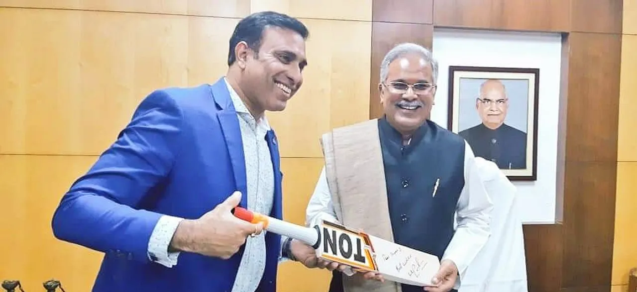 CM भूपेश बघेल से मिलकर बोले वीवीएस लक्षमण, छत्‍तीसगढ़ के खिलाड़ियों में है दम