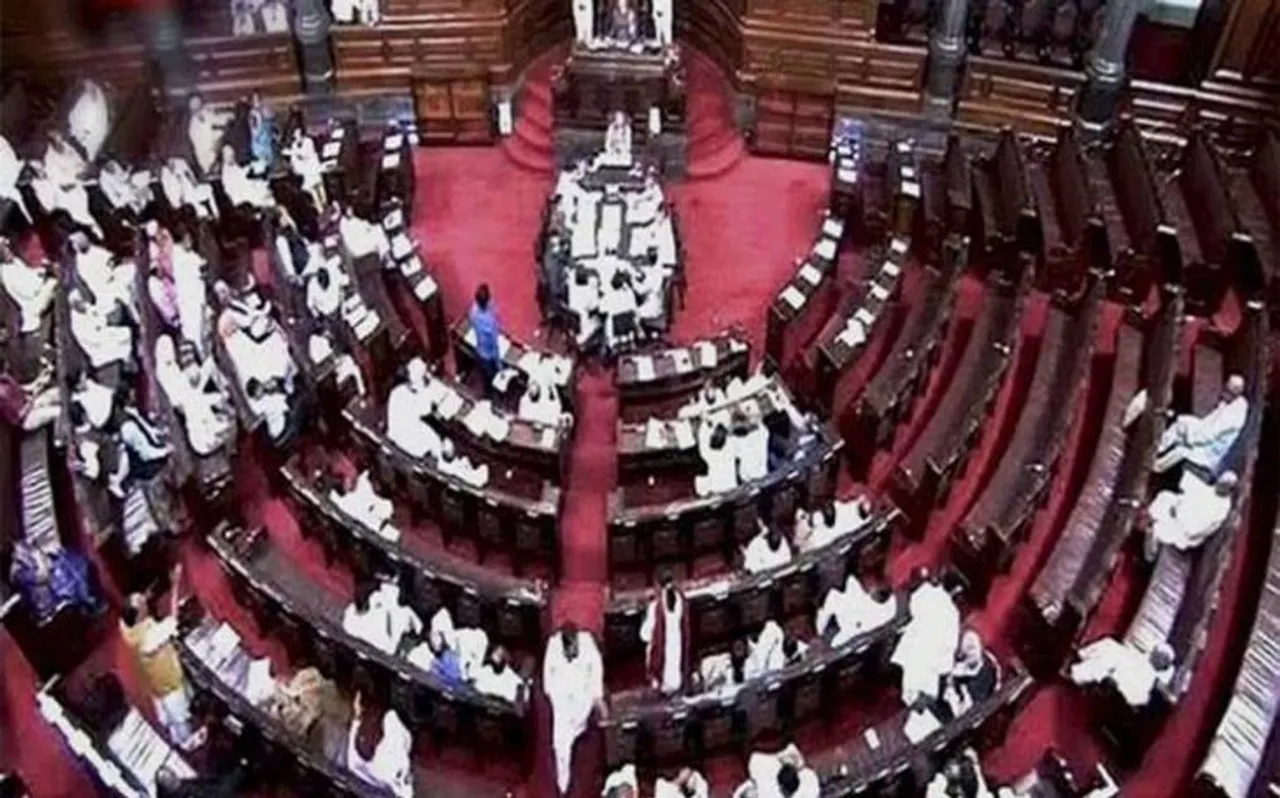 विपक्ष के भारी हंगामे की वजह से राज्यसभा की कार्यवाही दिनभर के लिए स्थगित