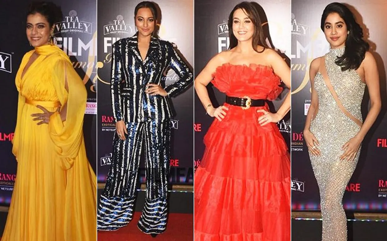 फिल्मफेयर अवॉर्ड 2019: ऐसी ड्रेस पहनकर पहुंचीं काजोल, प्रीति, जाह्नवी और सोनाक्षी की यूजर्स बोले- Disaster!
