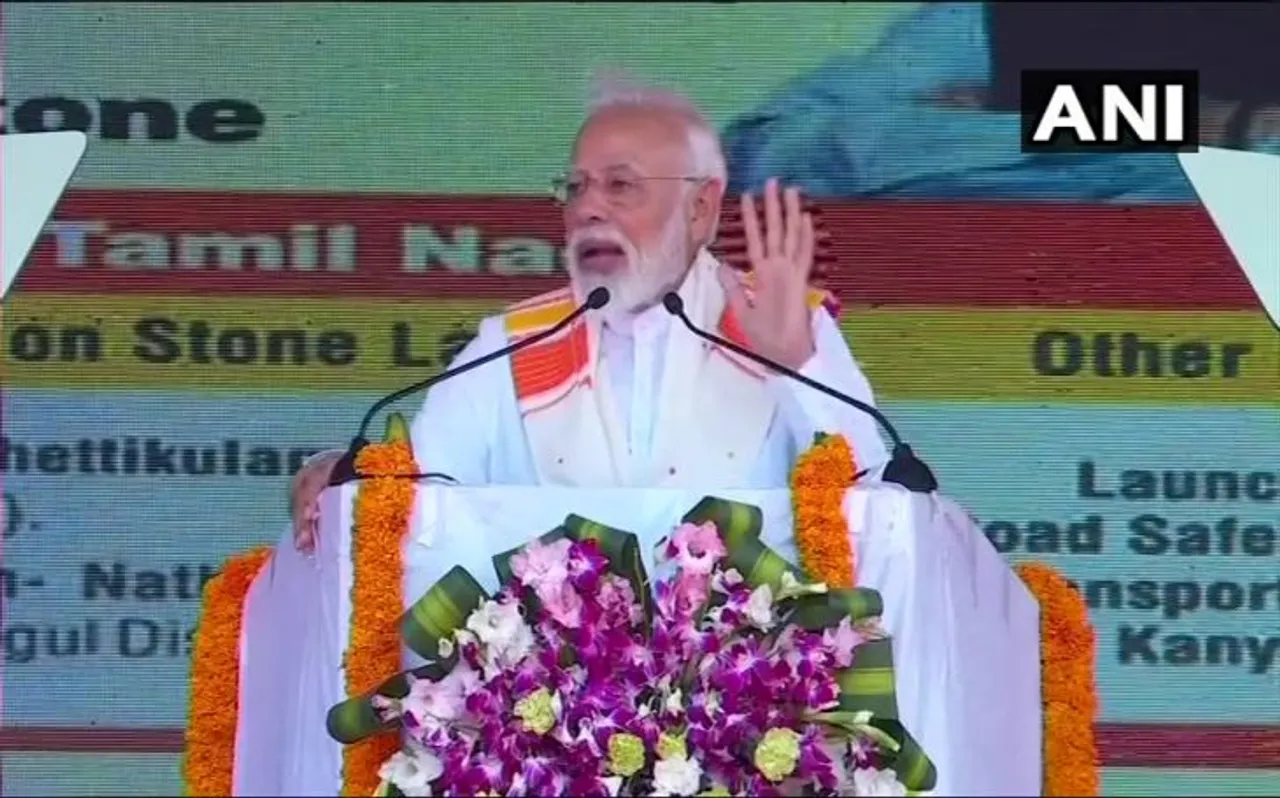 कन्याकुमारी में पीएम मोदी ने किया विंग कमांडर का 'अभिनंदन', कांग्रेस पर बरसे