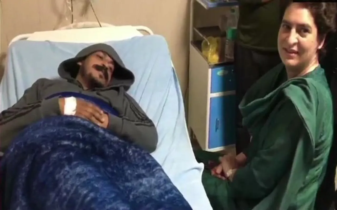 मेरठ अस्पताल में भर्ती भीम आर्मी के चीफ चंद्रशेखर से मिलने पहुंची प्रियंका गांधी