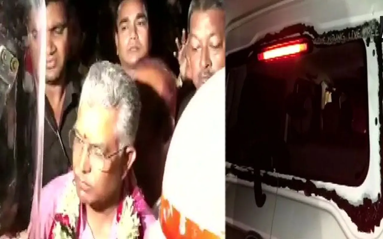 बीजेपी नेता हेमंत बिस्व शर्मा और दिलीप घोष के काफिले पर पश्‍चिम बंगाल में हमला