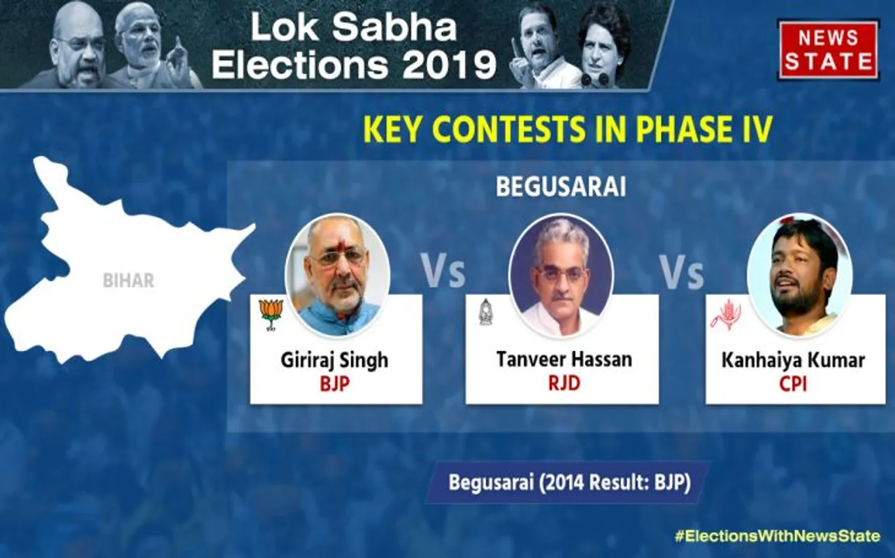 Begusarai: गिरिराज सिंह ने कन्हैया कुमार को चार लाख वोट से हराया