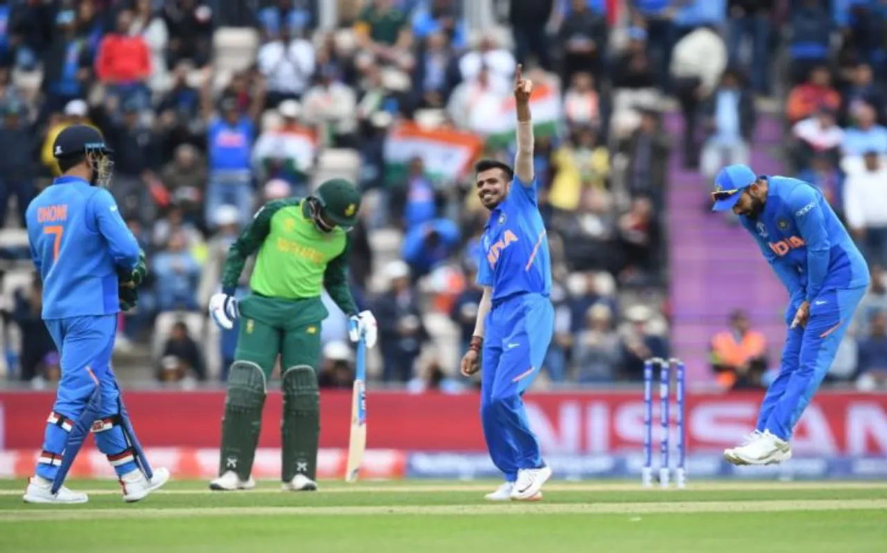 World Cup, IND vs SA: पहला विश्व कप खेल रहे युजवेंद्र चहल ने मैदान में किया चमत्कार, देखता रह गया द. अफ्रीका