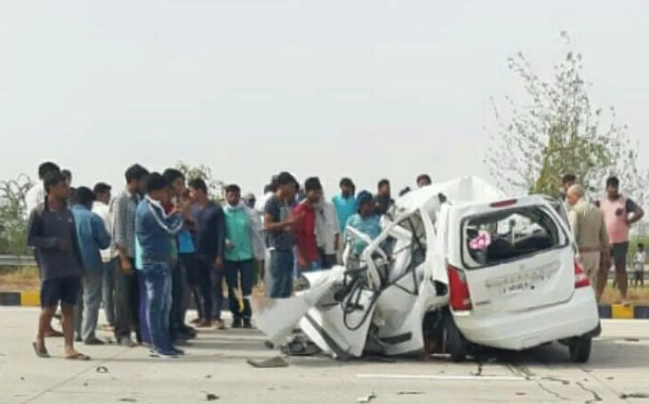 यमुना एक्सप्रेस-वे पर बड़ा हादसा, 5 लोगों की मौत, 3 घायल