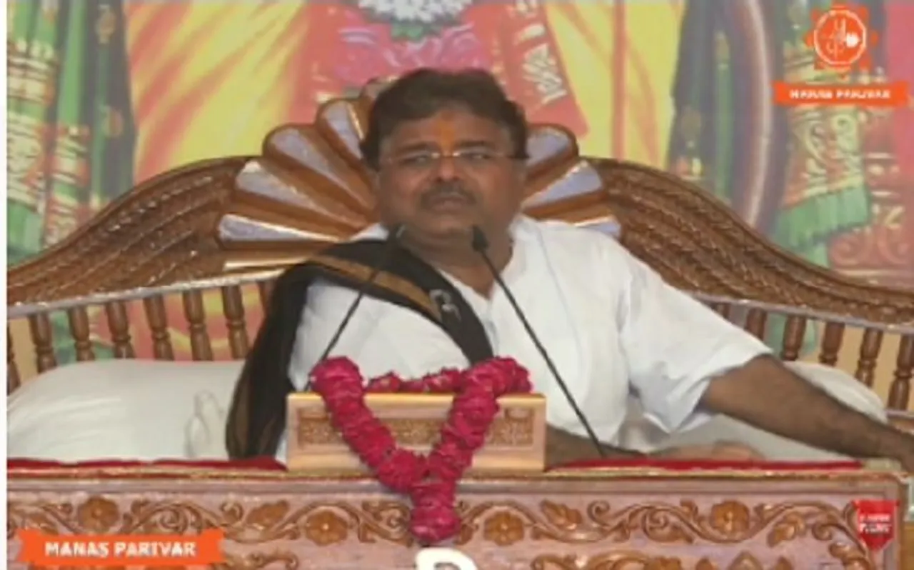 VIDEO : राजस्थान में पंडाल गिरने से पहले कथावाचक भागे, भागते हुए कहा तुम भी निकल लो..