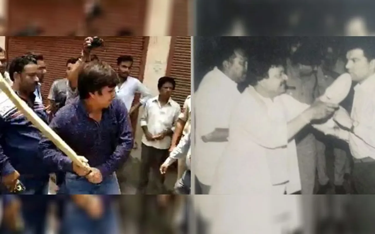 'जैसा बाप वैसा बेटा' Bat 'Man'आकाश विजयवर्गीय के पिता  कैलाश विजयवर्गीय ने 25 साल पहलेभी किया था ऐसा काम