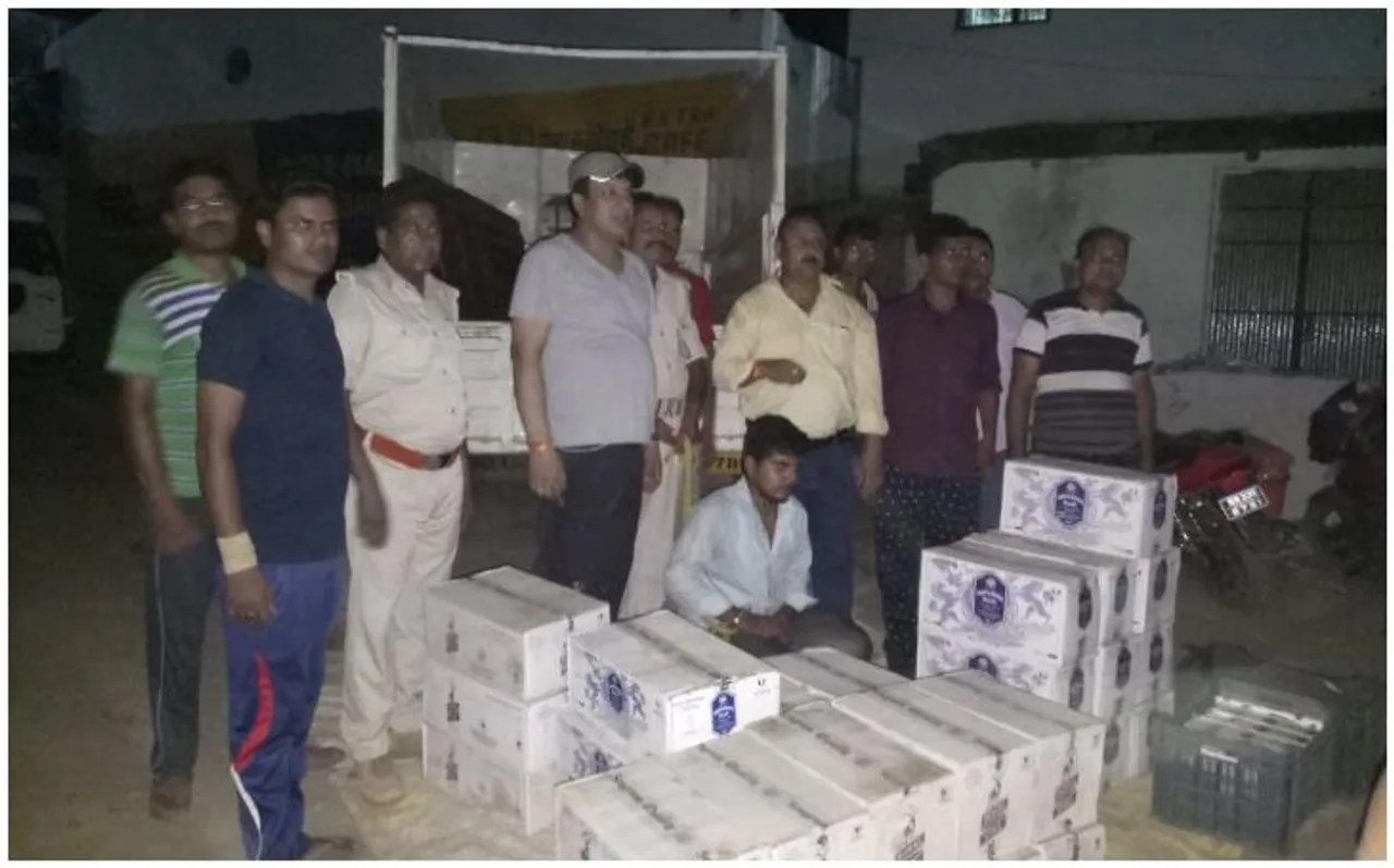 बिहार : 3 लाख रूपय की विदेशी शराब के साथ पुलिस के हत्थे चढ़ा एक कारोबारी