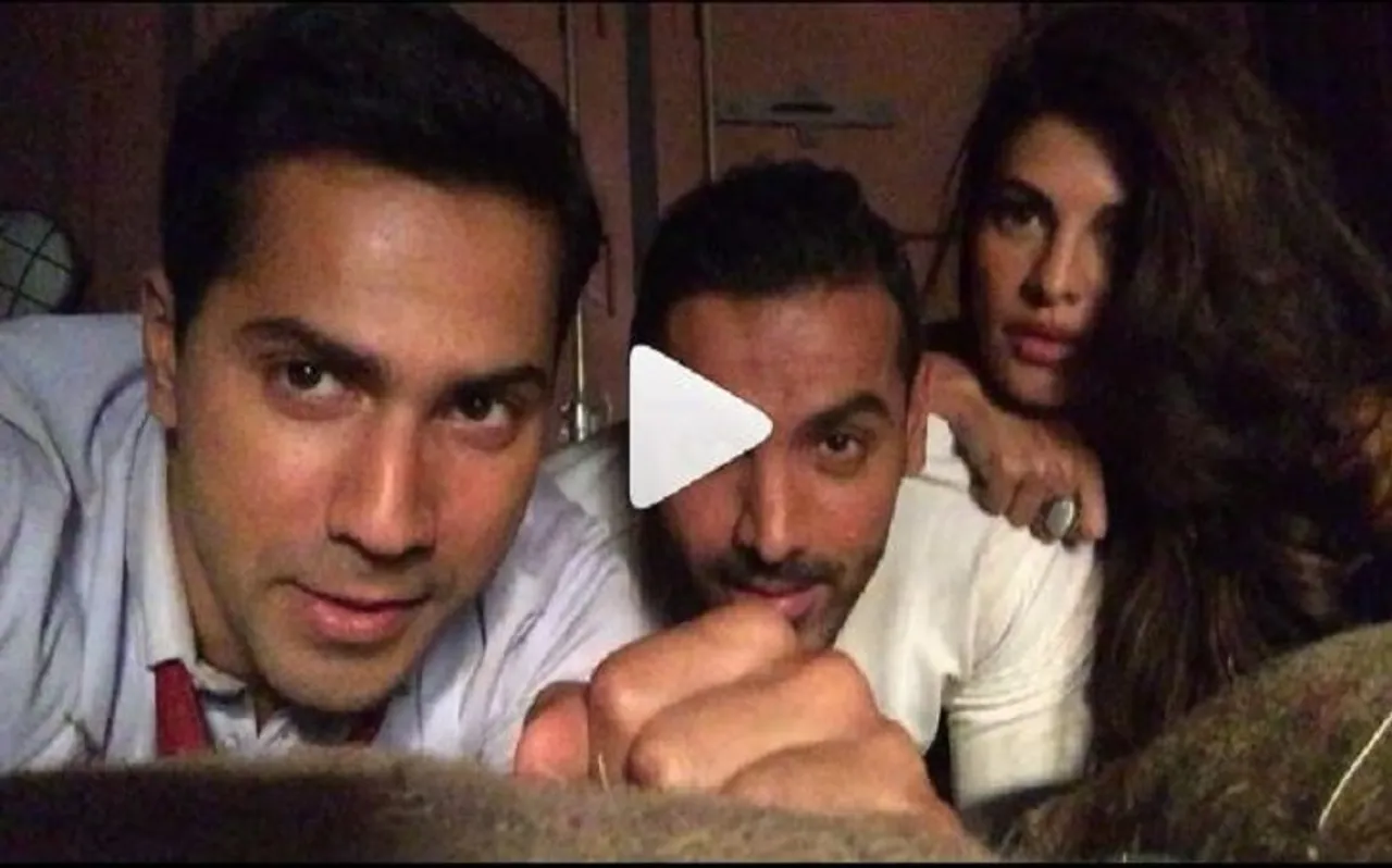 'Dishoom' के 3 साल पूरे होने पर जॉन और वरुण धवन के साथ मस्ती करती नजर आईं जैकलीन फर्नांडिस, देखें Video