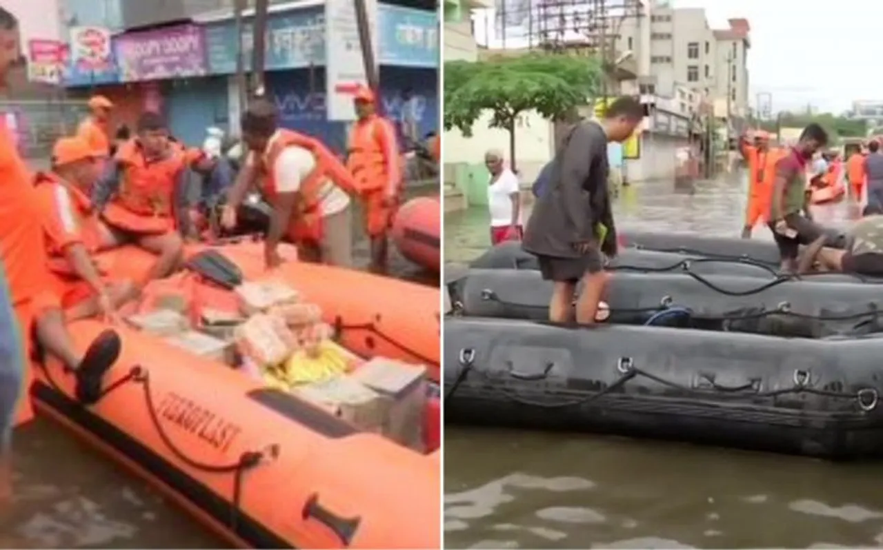Flood Live Updates: भारतीय वायुसेना ने गर्भवती महिला को बचाया, रेस्क्यू ऑपरेशन जारी