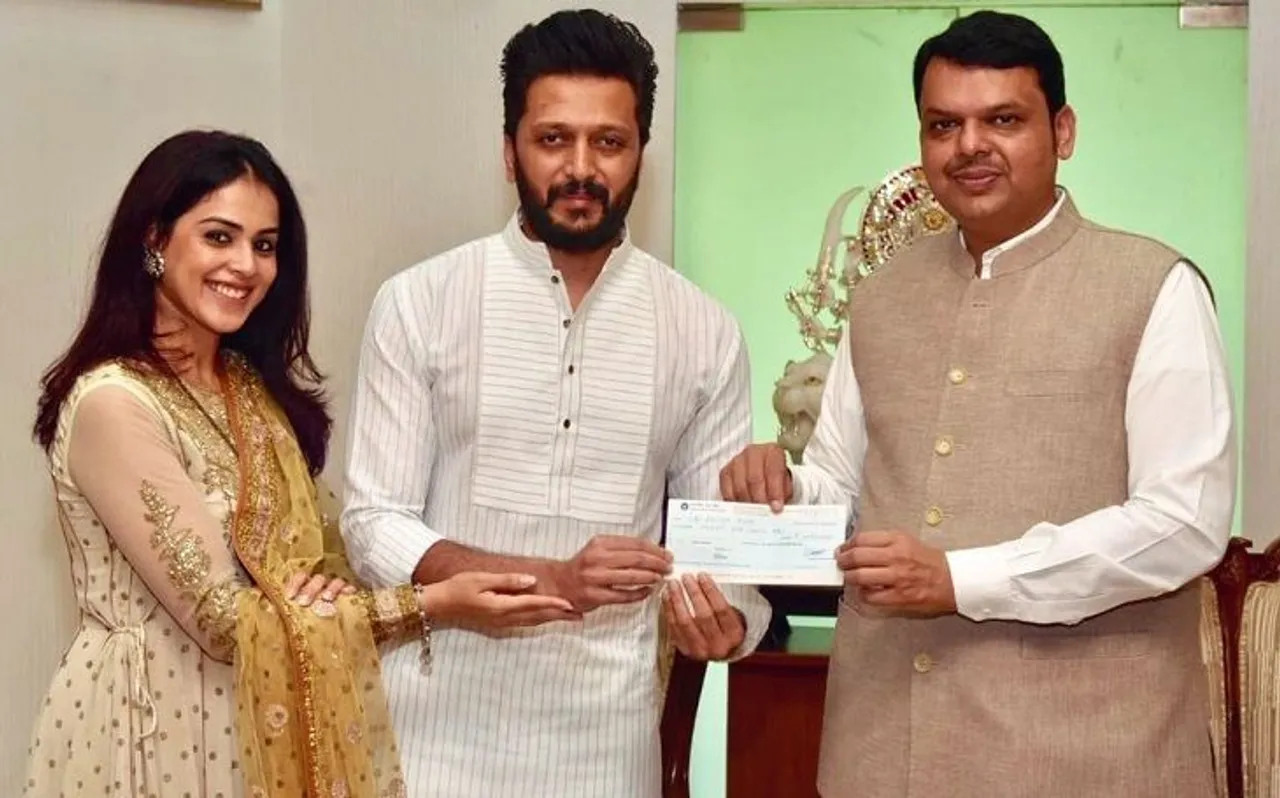 रितेश देशमुख और जेनेलिया ने महाराष्ट्र में बाढ़ पीड़ितों की ऐसे की मदद