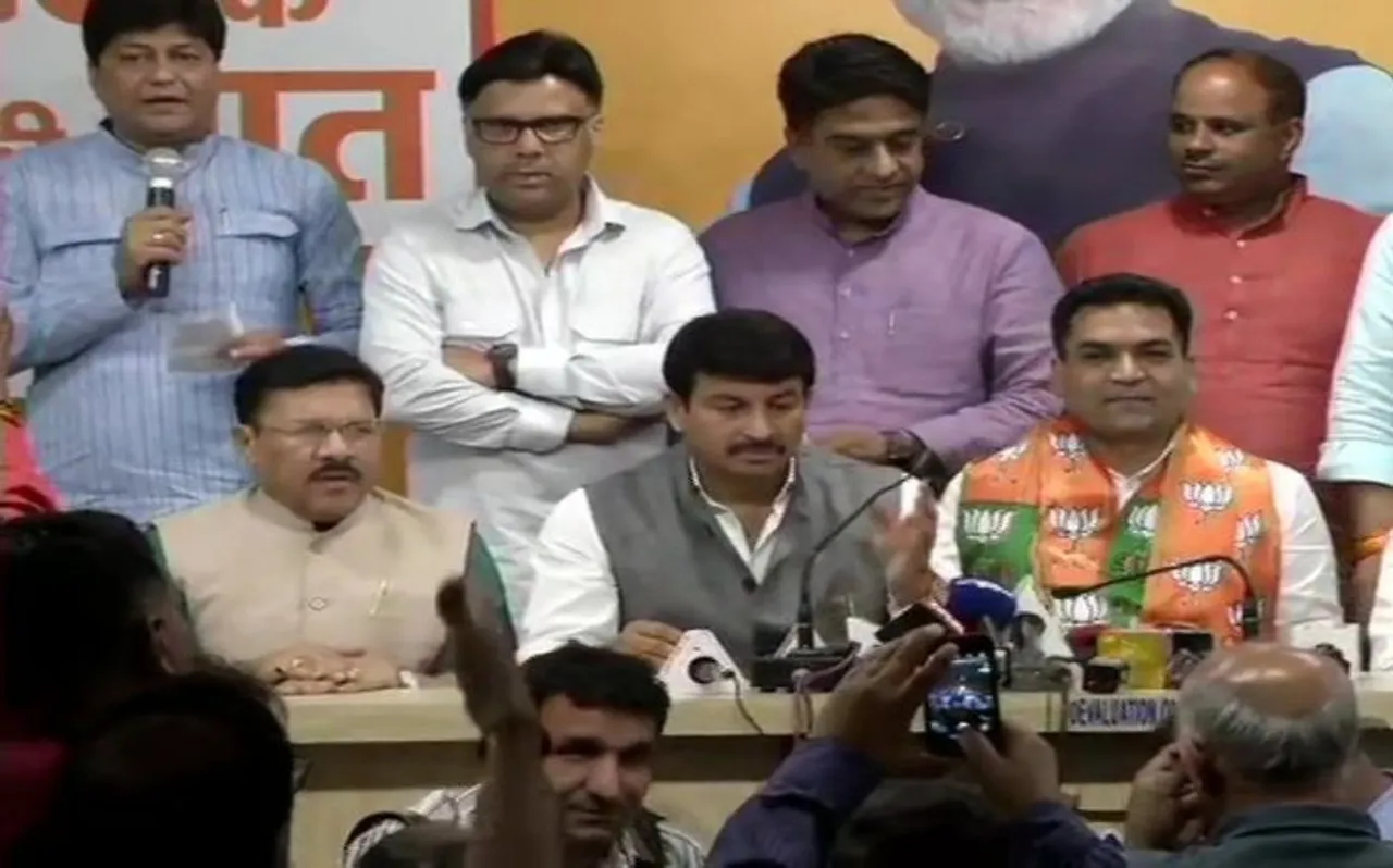 आम आदमी पार्टी को बड़ा झटका, महिला विंग की अध्‍यक्ष के साथ बीजेपी में शामिल हो गए कपिल मिश्रा