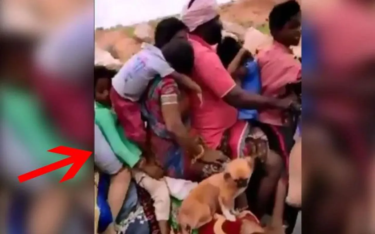 बाइक पर एक-दो नहीं बल्कि 7 लोग हैं सवार, तीन जानवर भी कर रहे सफर, Video देख चक्कर खा जाएंगे आप
