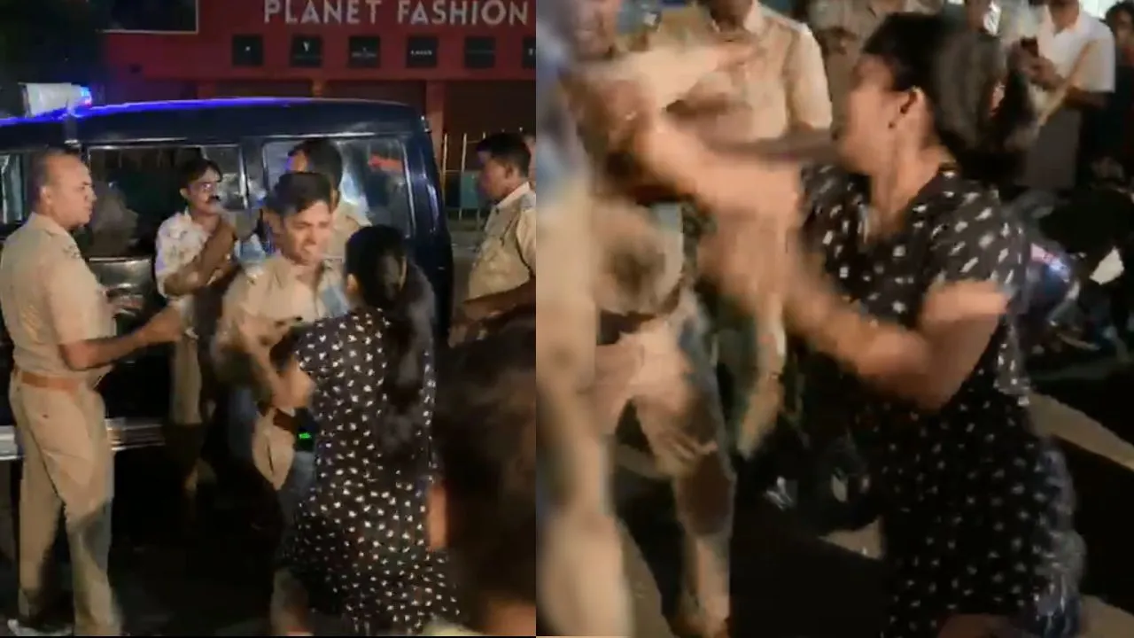 महिला को धक्का देती ये पुलिस अंग्रेजों वाली नहीं बल्कि UP की है, देखें VIDEO