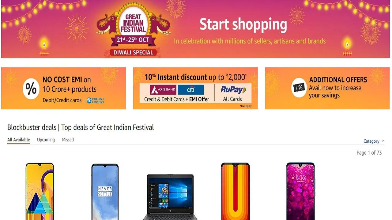 Amazon Great Indian Festival Sale: स्मार्टफोन्स पर 40% तक का मिल रही है छूट, जल्दी करें!