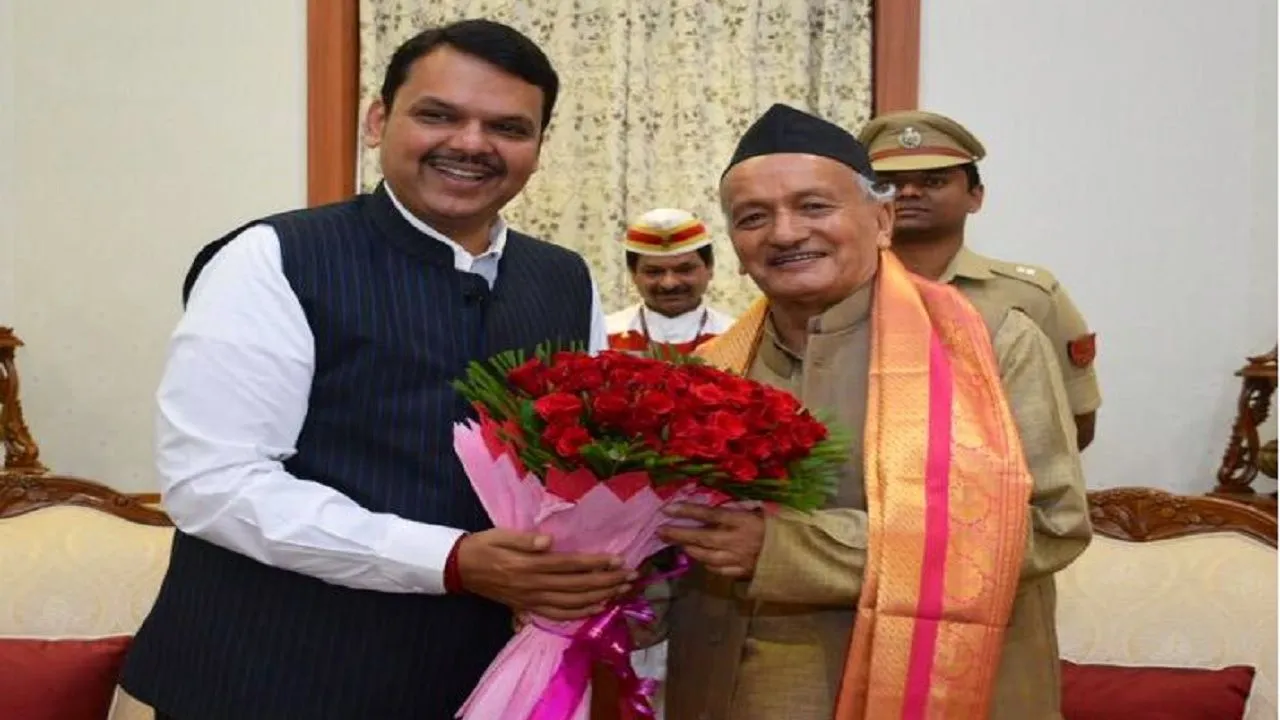 महाराष्‍ट्र में बीजेपी-शिवसेना में रार के बीच राज्‍यपाल से मिले देवेंद्र फणनवीस