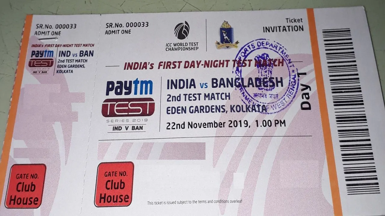 IND vs BAN: डे-नाइट टेस्ट मैच की टिकट ब्लैक करने वाले 6 लोग गिरफ्तार, कुल 78 टिकट बरामद