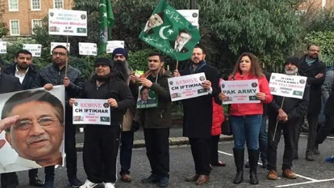 राष्ट्रद्रोह पर फांसी की सजा के खिलाफ लंदन में 'जस्टिस फॉर मुशर्रफ' आंदोलन
