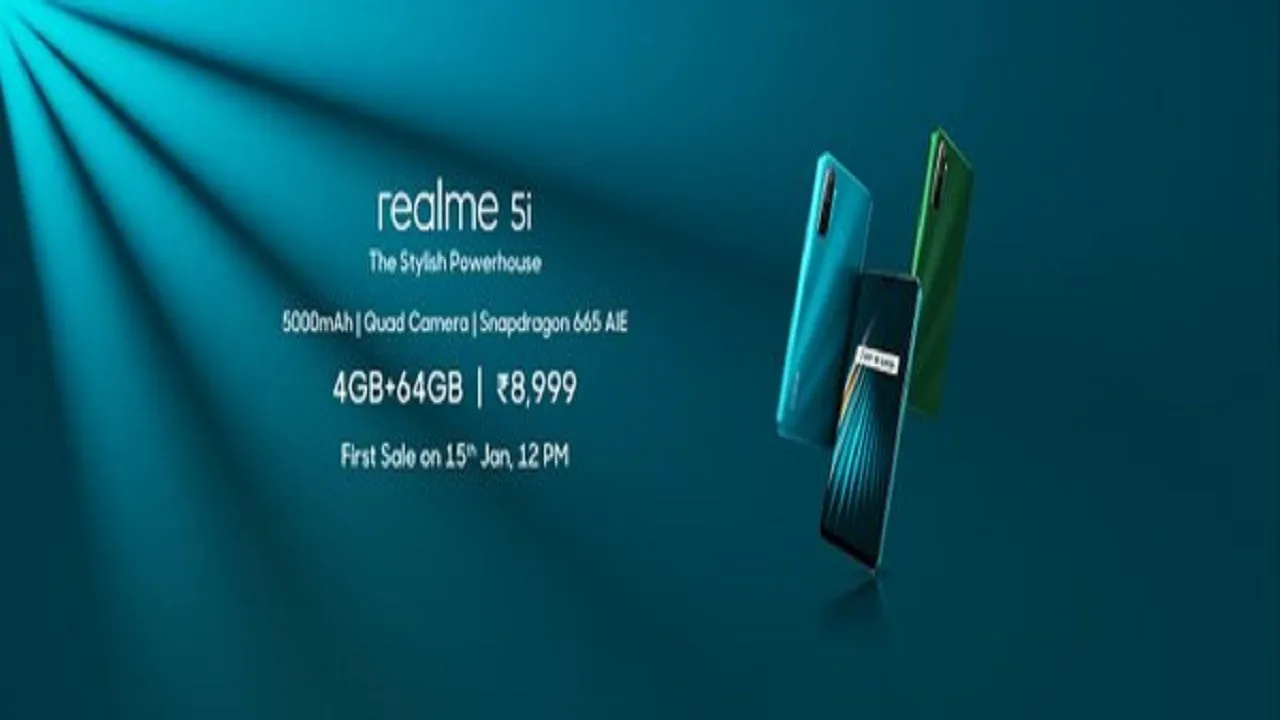 Realme ने  4 कैमरों वाला 5i फोन किया लॉन्च, कीमत सिर्फ 8,999 रुपये