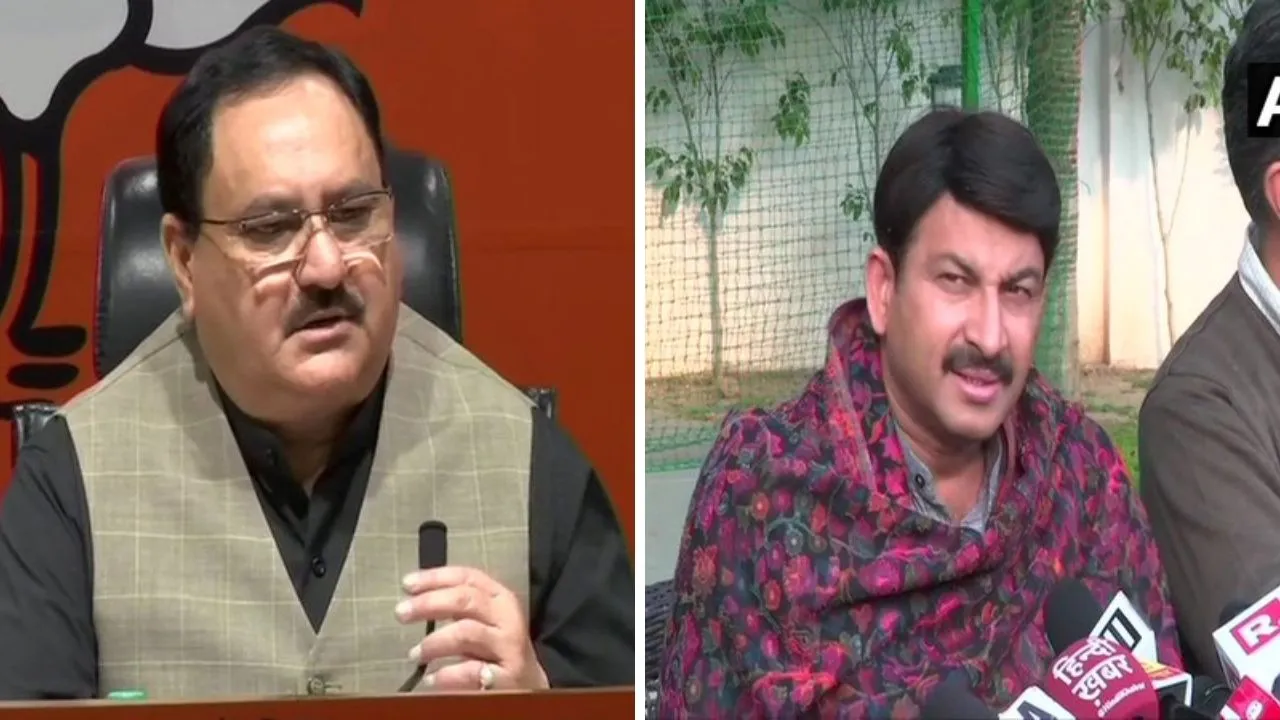 BJP अध्यक्ष जेपी नड्डा ने किया मनोज तिवारी को तलब, करारी हार पर  बैठक जारी