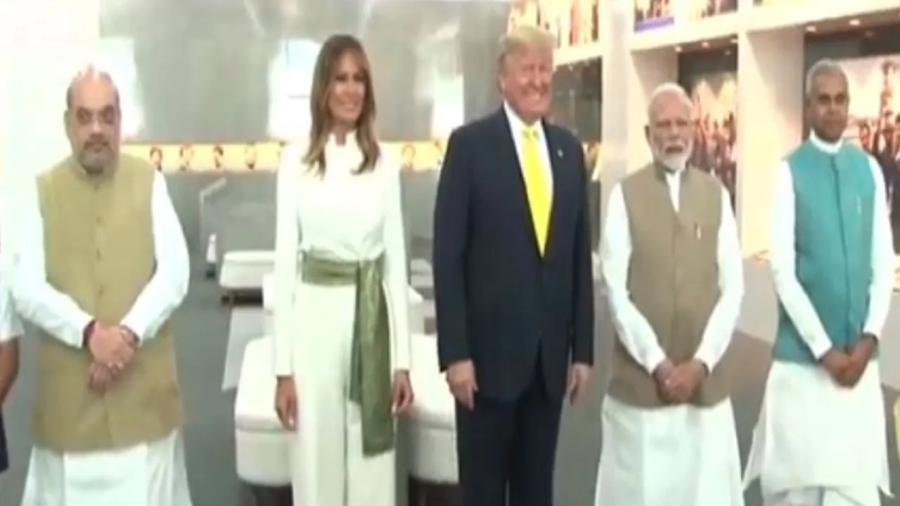 मोटेरा स्टेडियम में डोनाल्ड ट्रंप और अमित शाह की हुई मुलाकात