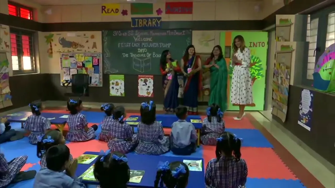 दिल्ली के हैप्पीनेस क्लास में शामिल हुईं मेलानिया ट्रंप, भारतीय शिक्षा को लेकर कही ये बड़ी बात