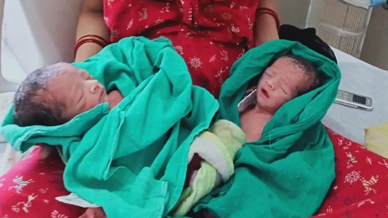 woman birth 2 child