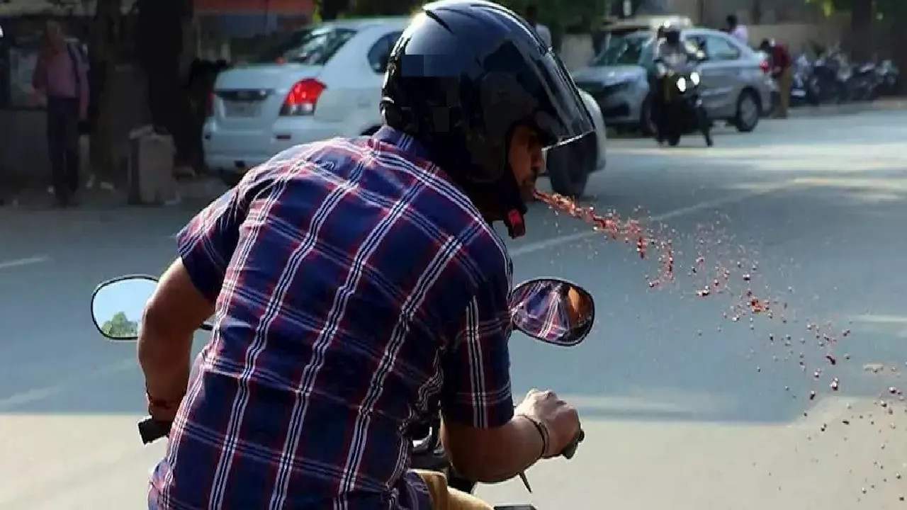 betel leaf spitting