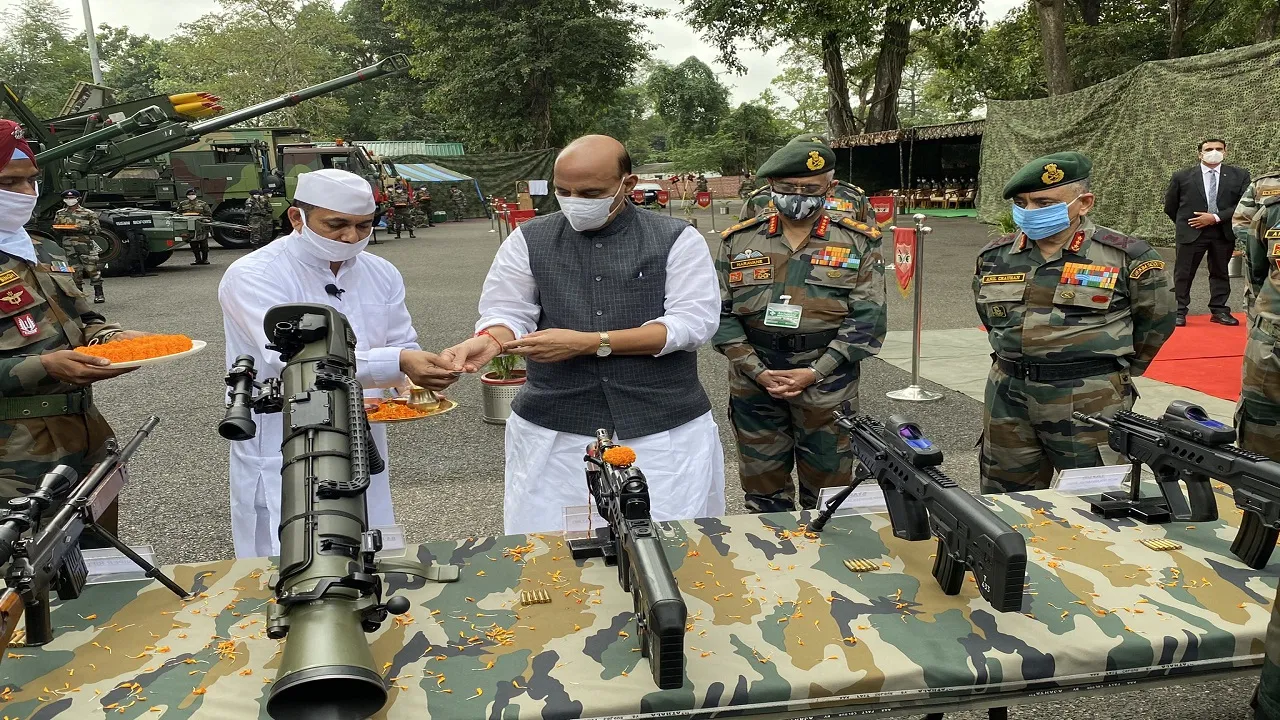 Rajnath Singh Shastra Puja