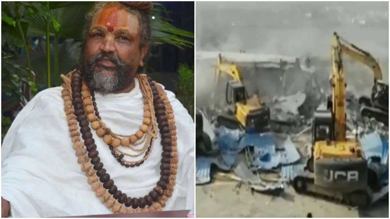 illegal construction belonging to Computer Baba in Indore