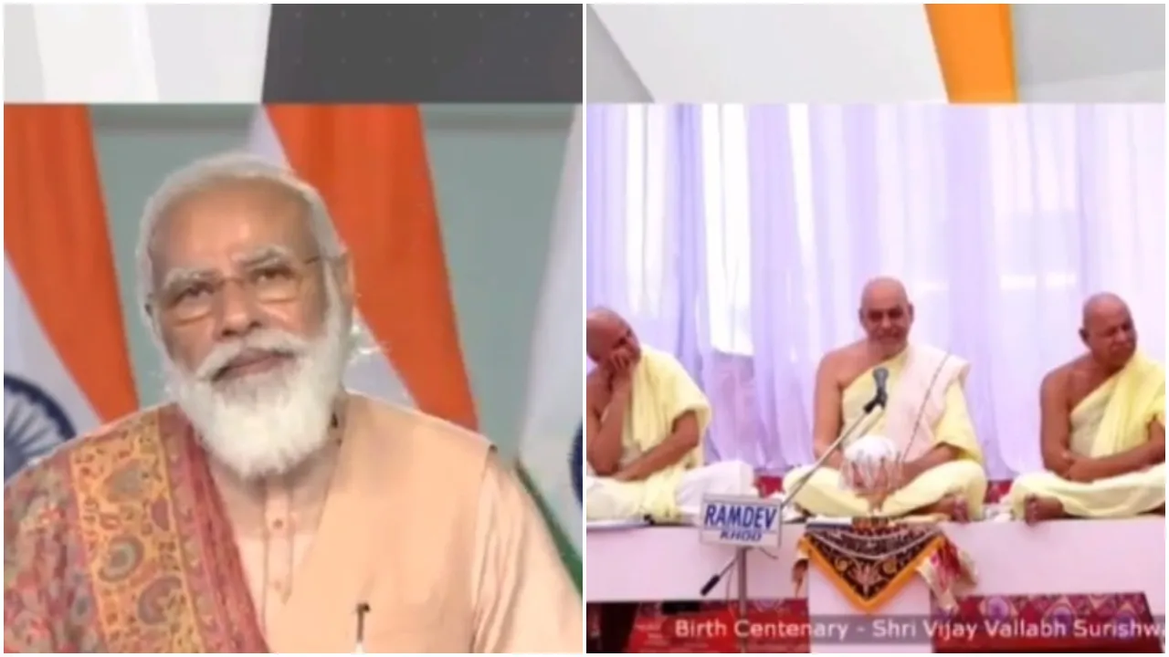 Jainacharya Shree Vijay Vallabh Surishwer Ji Maharaj- PM Narendra Modi