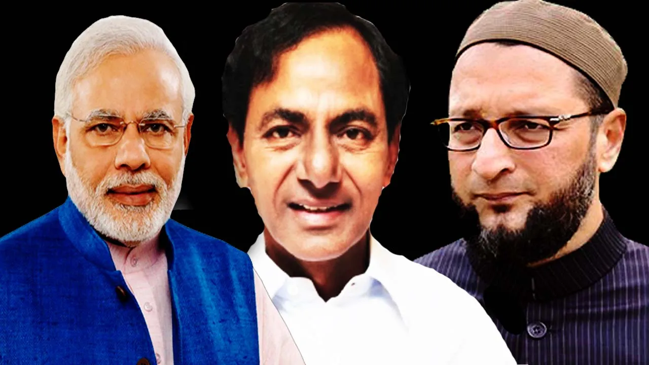 PM Modi Owaisi KCR