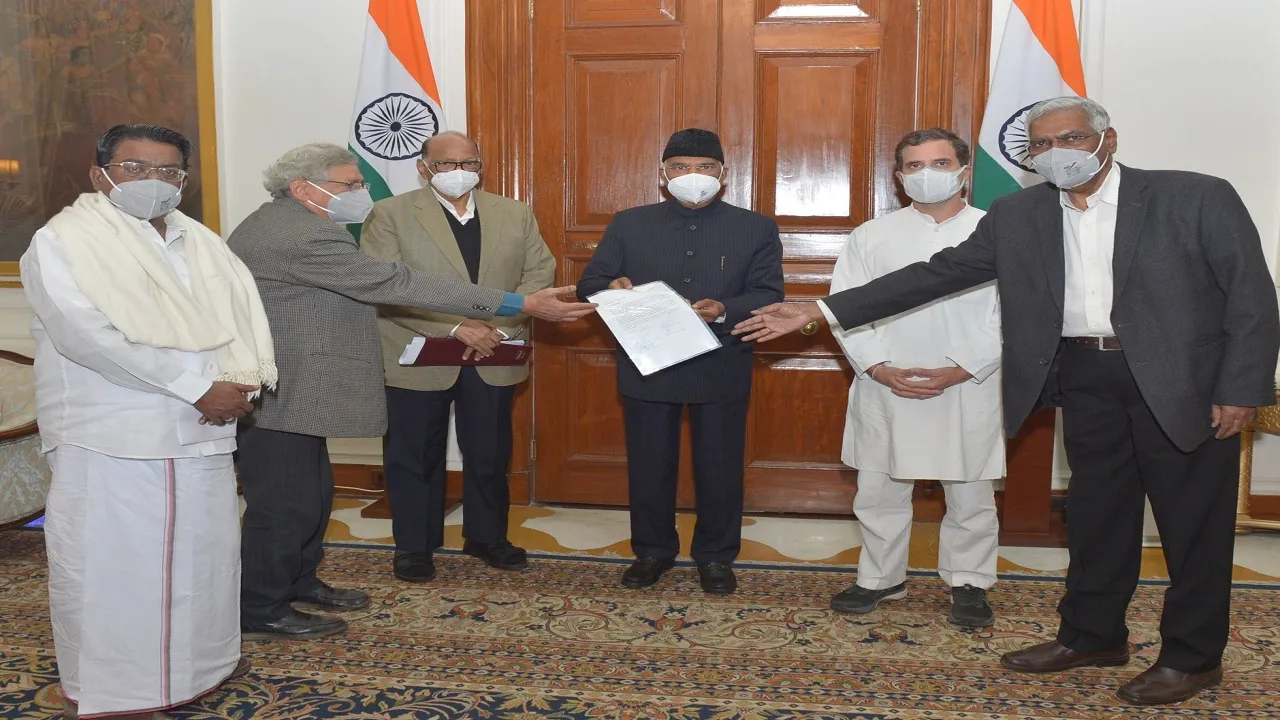 राष्ट्रपति से मिले विपक्षी दल