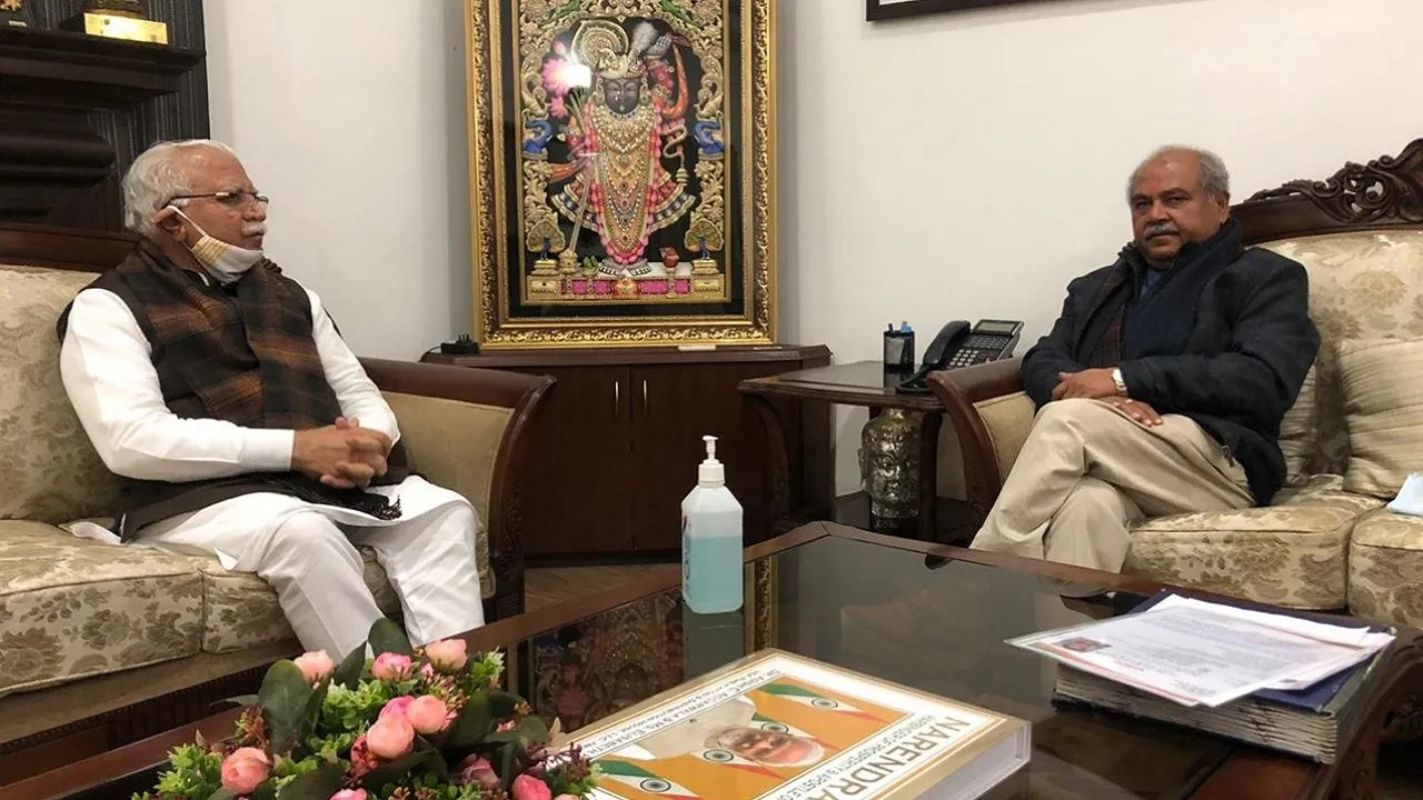 narendra tomar with khattar