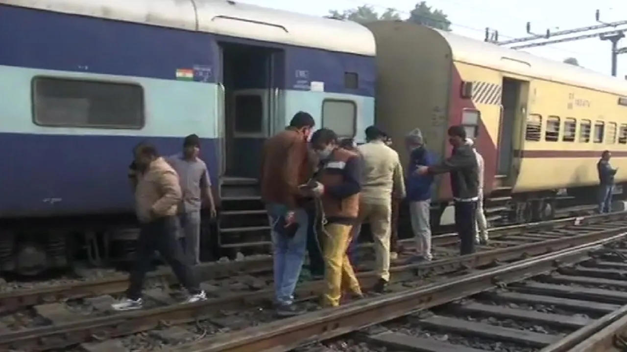 लखनऊ में दुर्घटनाग्रस्त हुई शहीद एक्सप्रेस