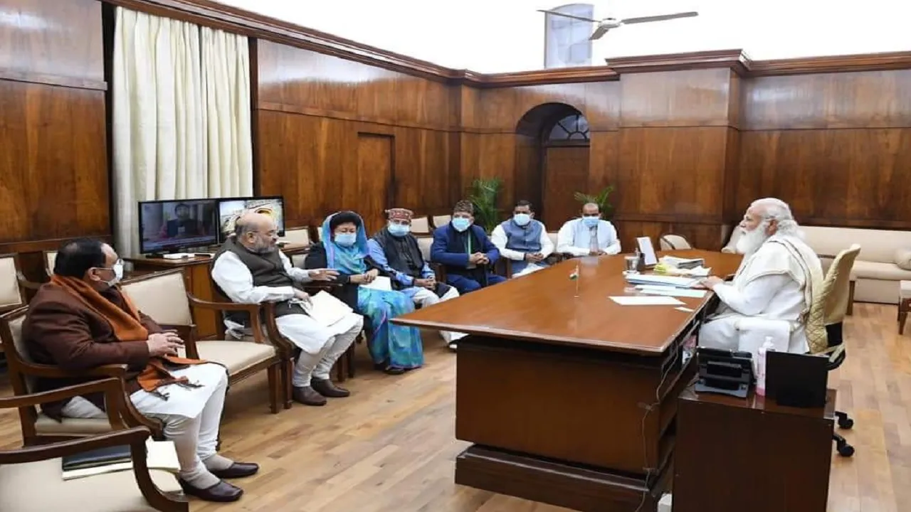 pm modi meet mps
