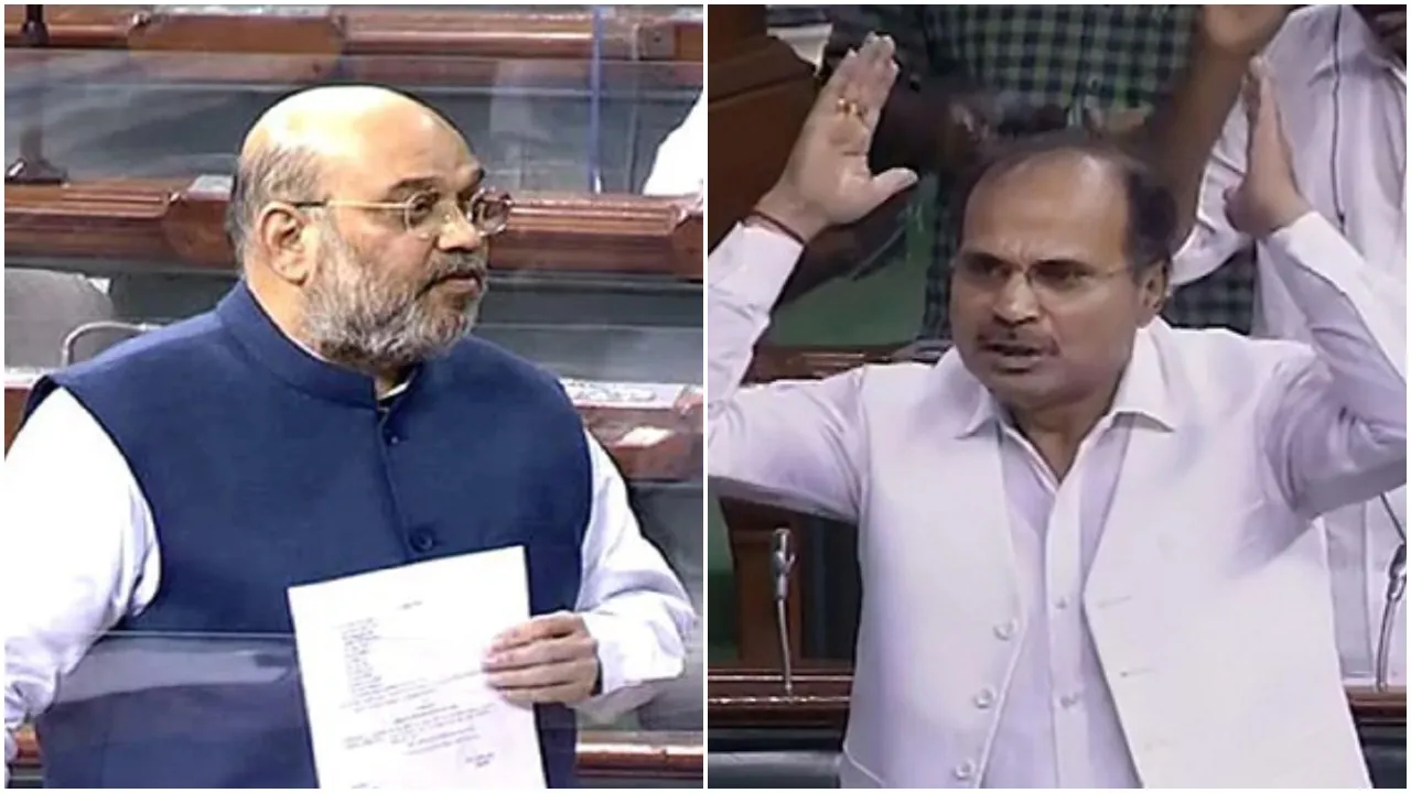 Amit shah attacks on adhir chowdhury
